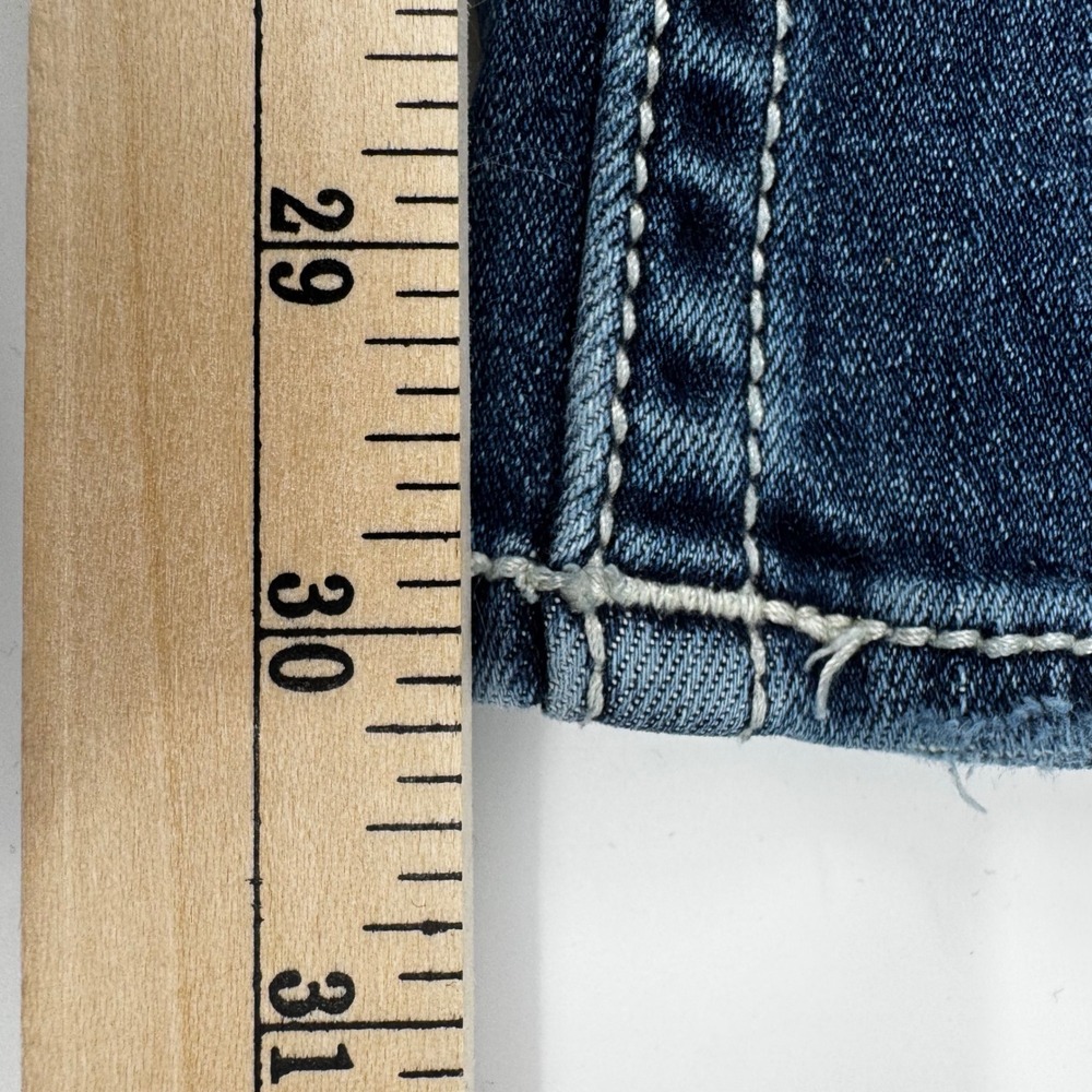 VIGOSS Womens Slim Boot Jeans Dark Wash Embroidered Pockets Size 18 Boho Western - Picture 10 of 12